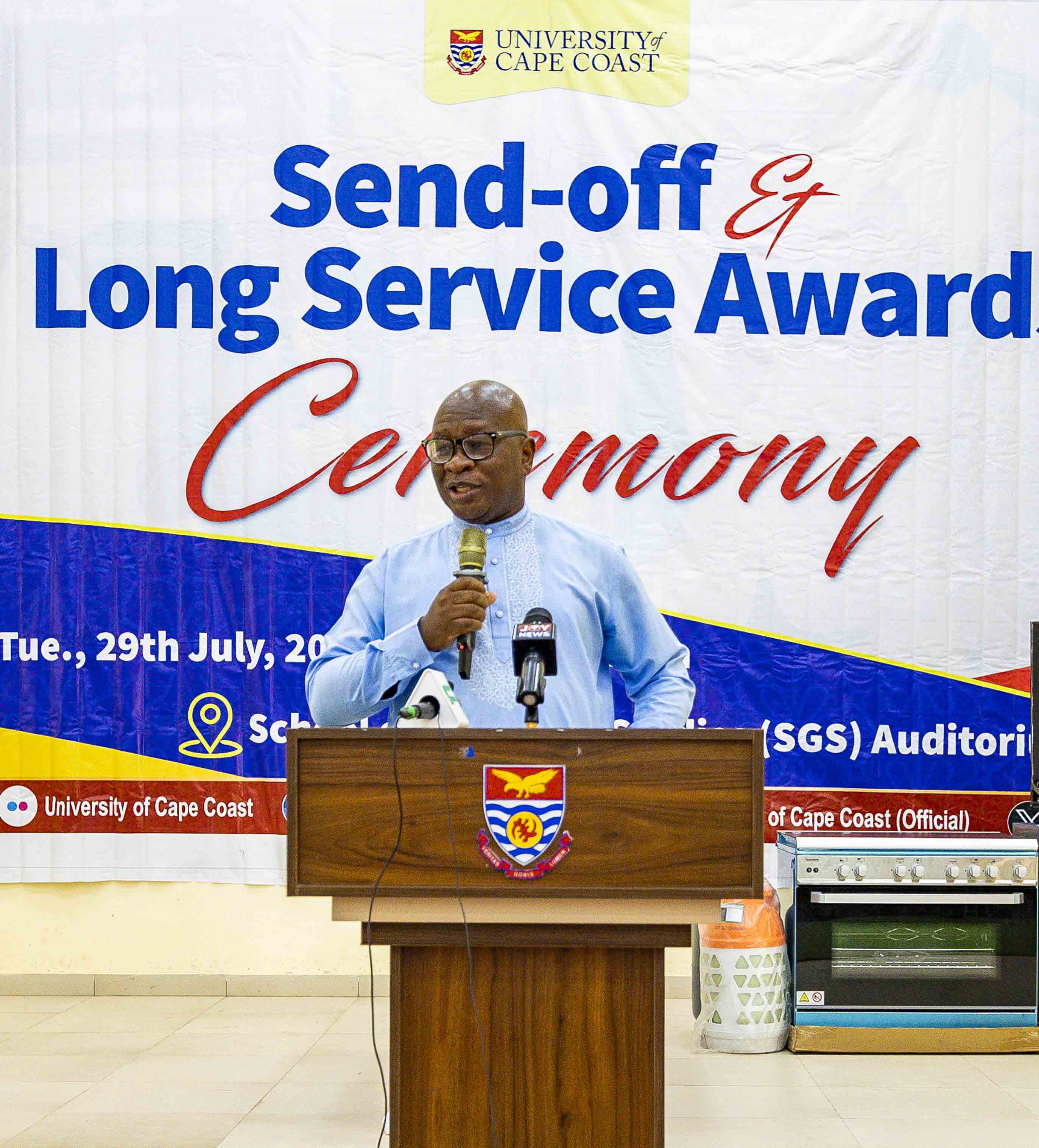 Mr. Emmanuel Owusu speaking on behalf of the retirees