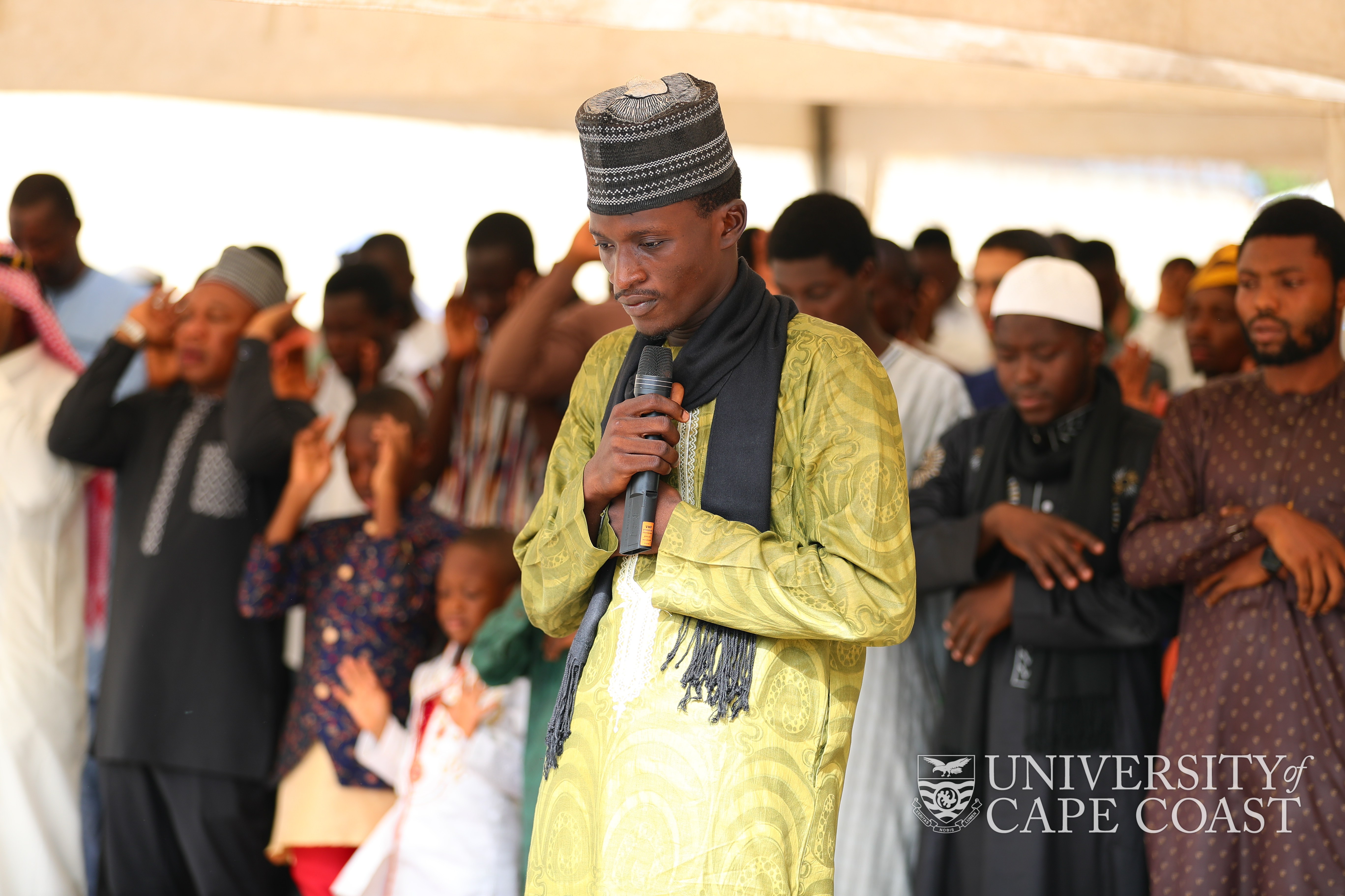 Imam leading the Eid al-Fitr prayers