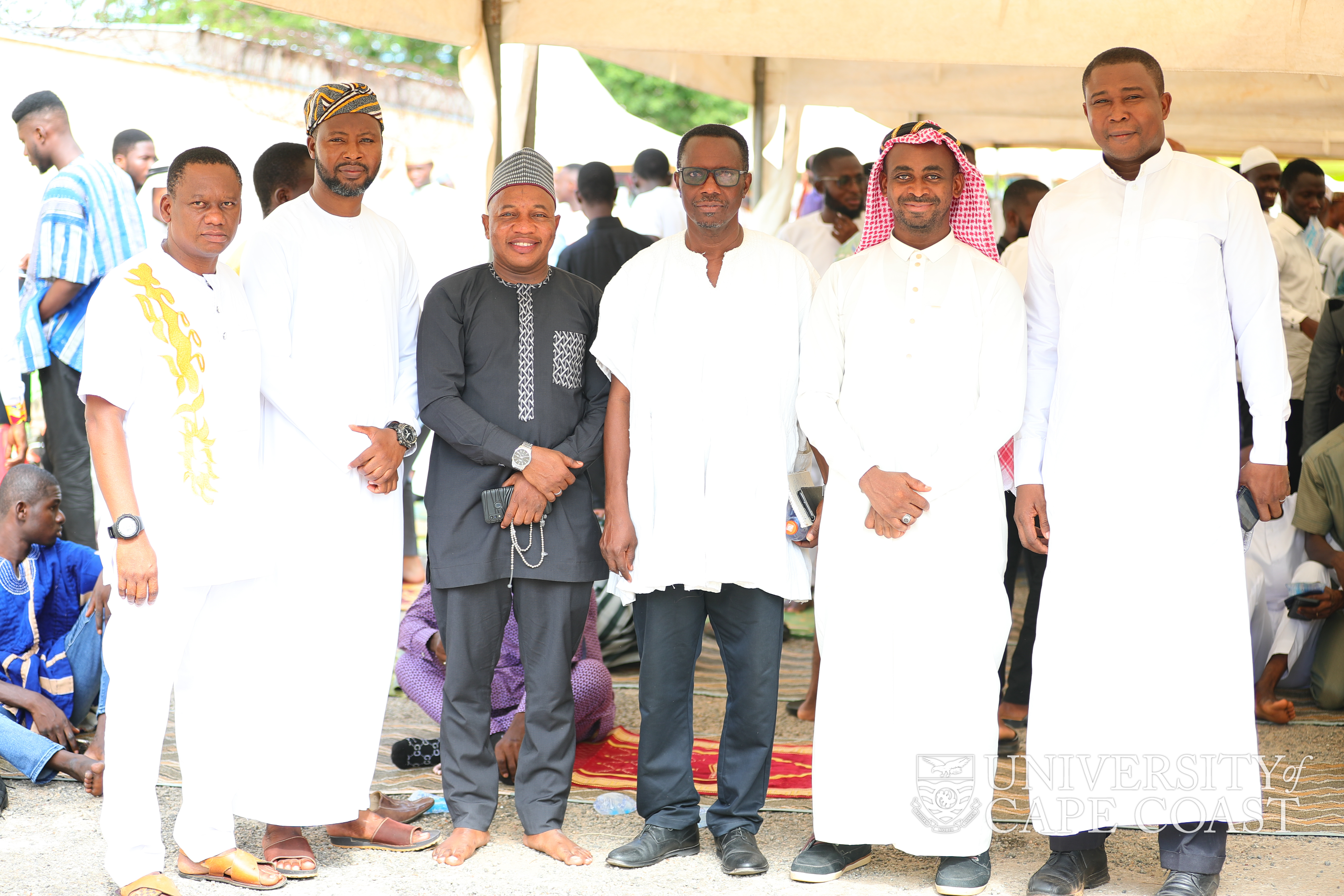 Prof. Kankam Boadu with some leaders of the Muslim Chaplaincy