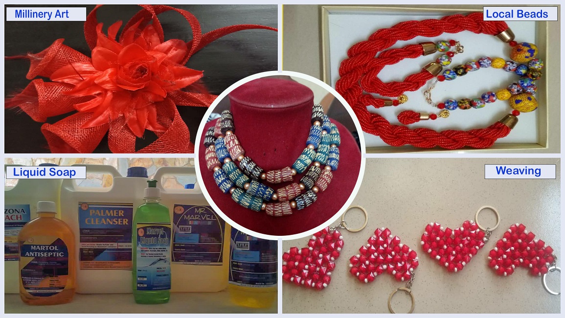 Liquid Soap, Local Beads, Weaving, Millinery Art Liquid Soap, Local Beads, Weaving, Millinery Art