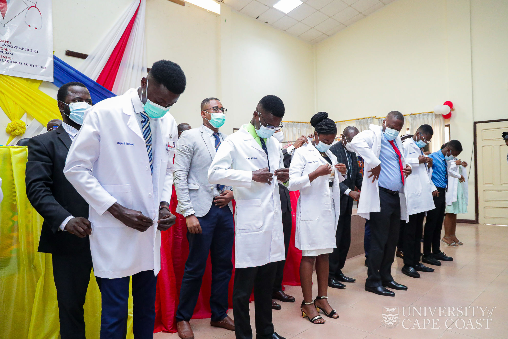 Students being coated