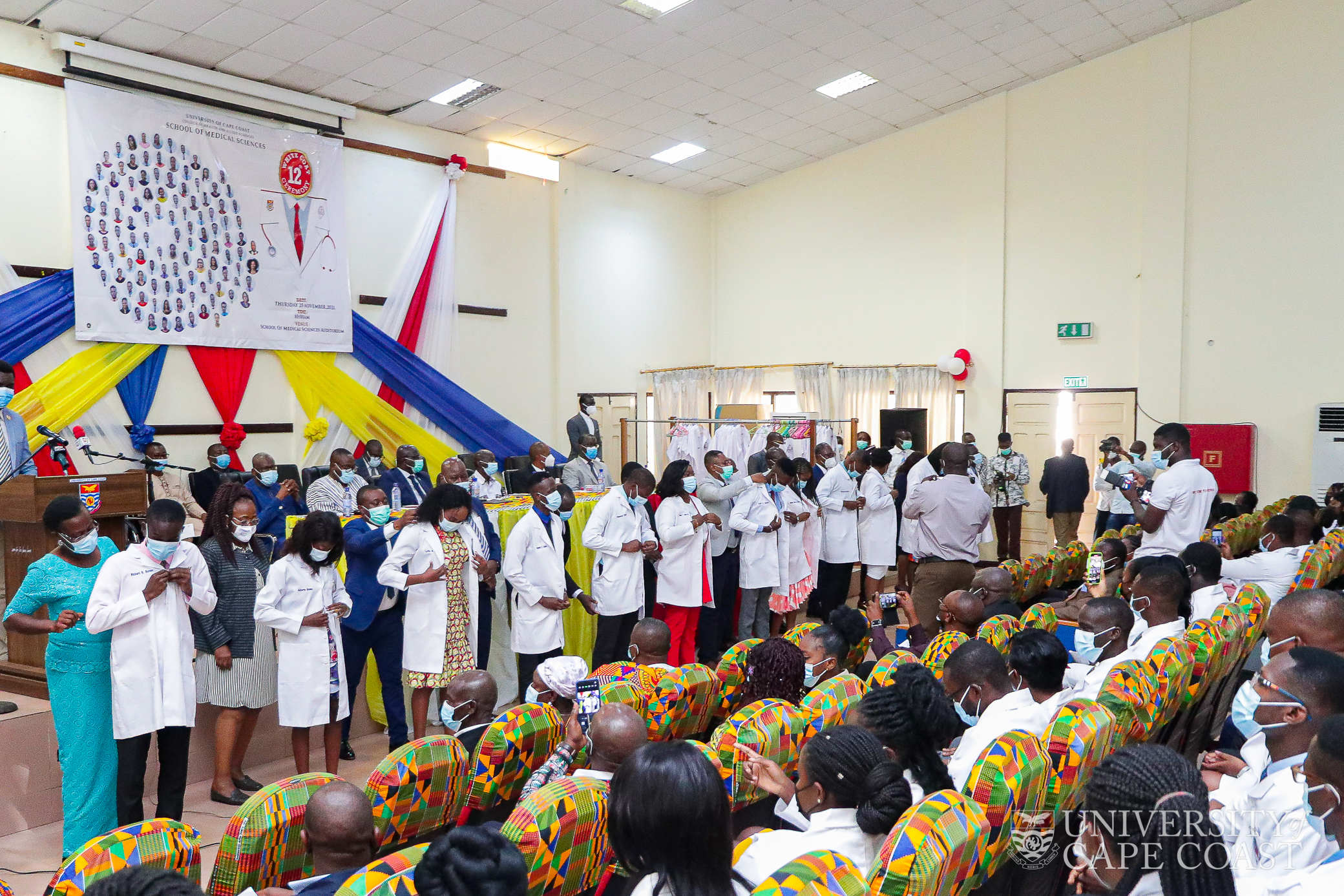 Students being coated