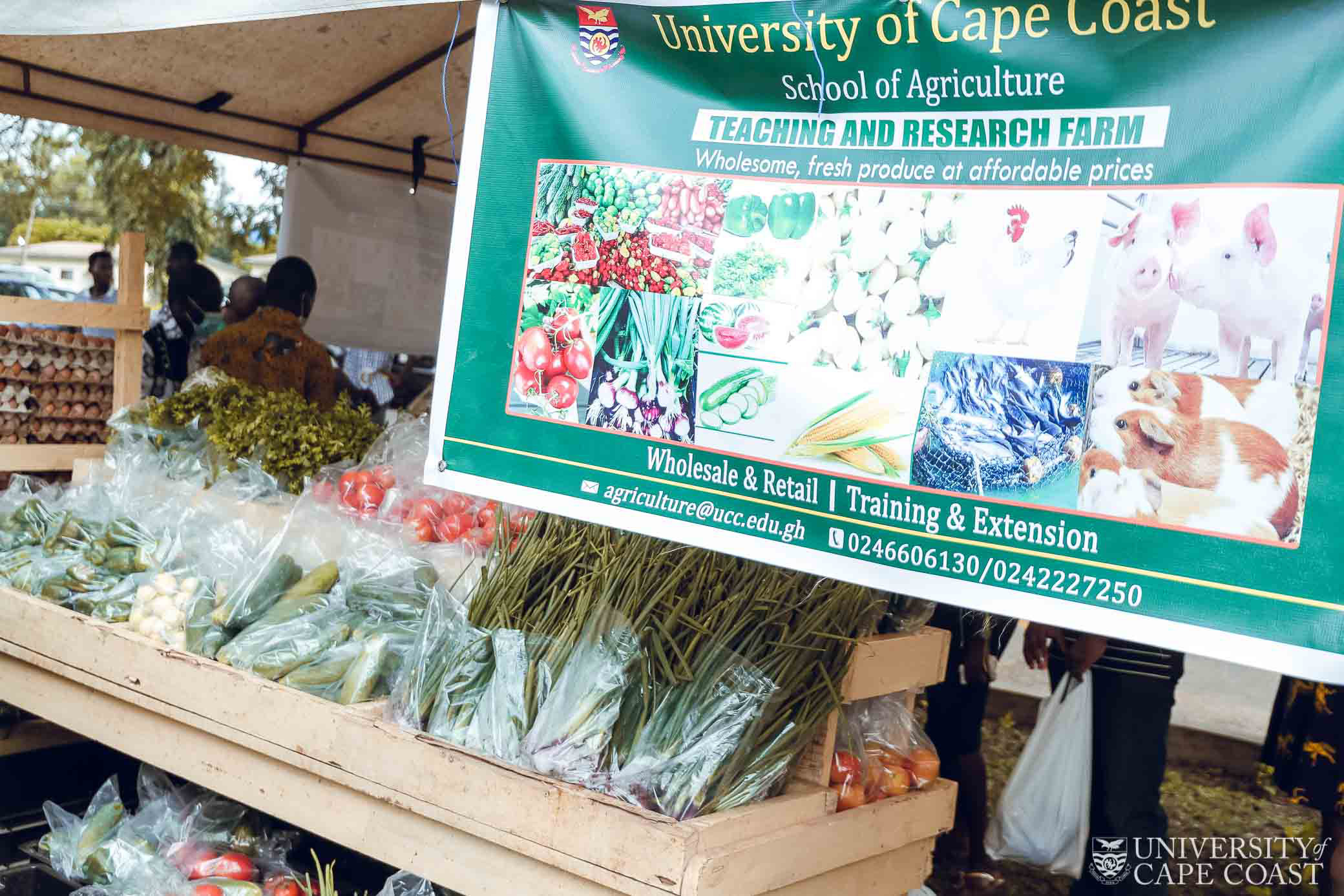 University Farm's booth at the event