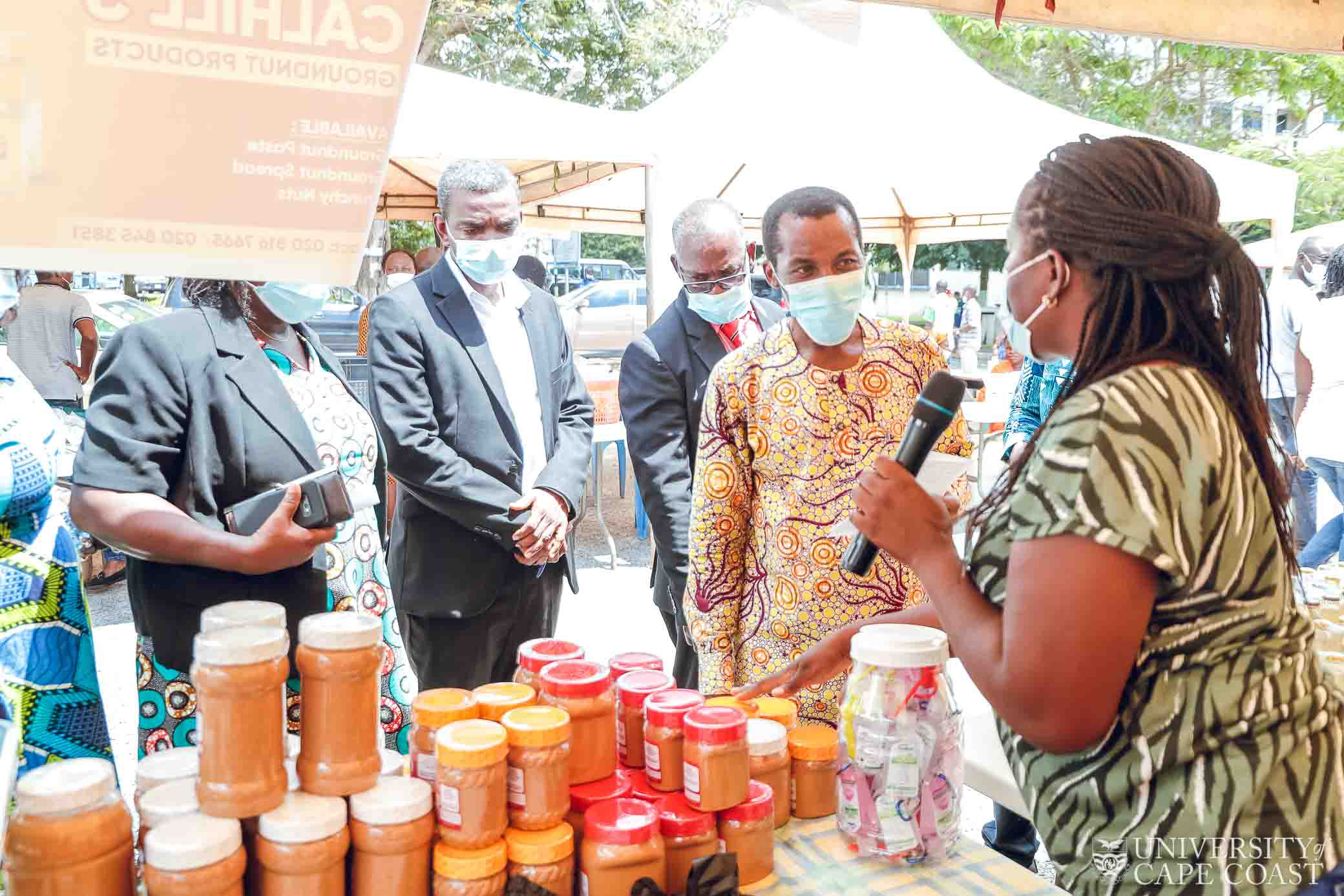 Dignitaries being shown around the market