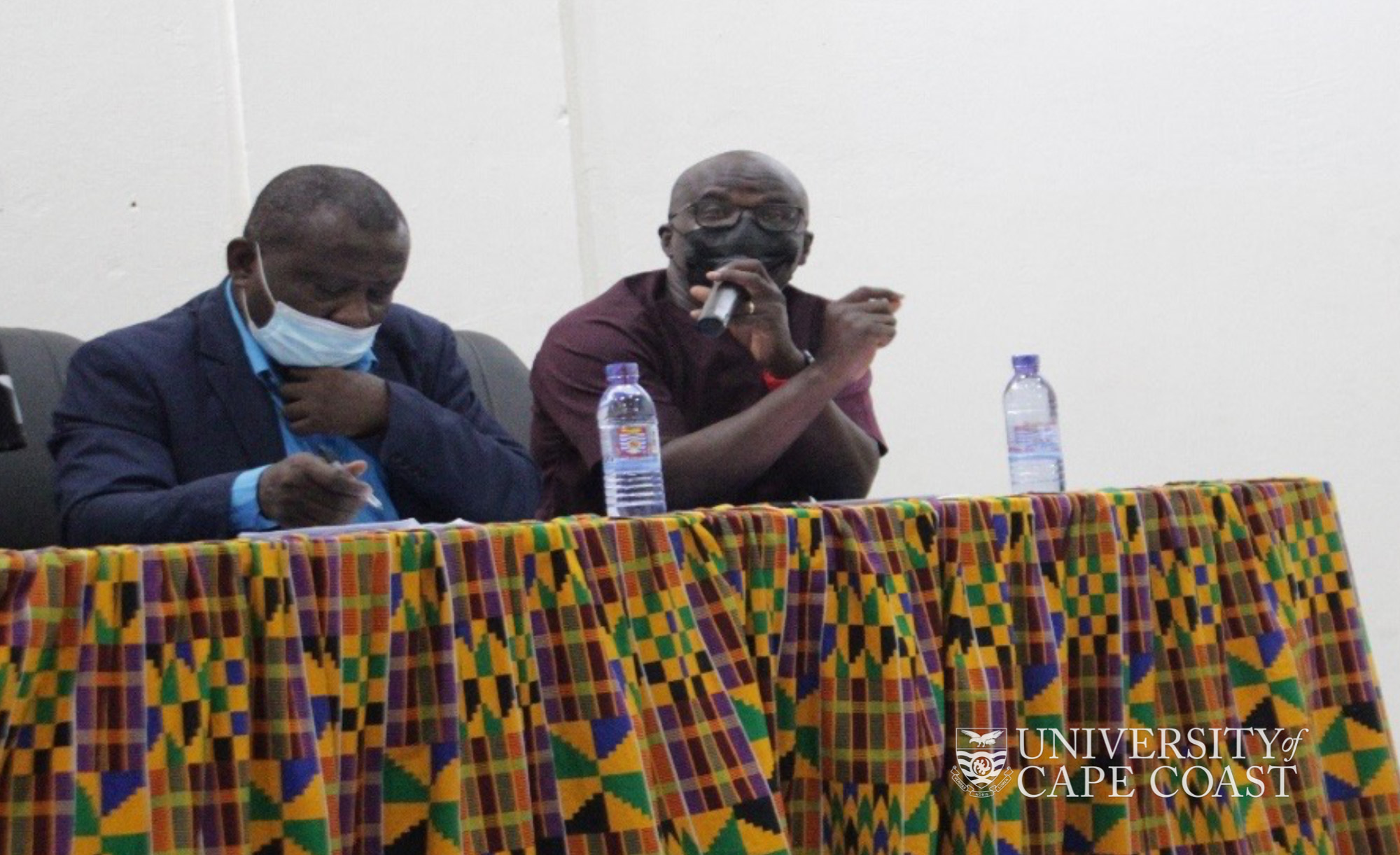 Lawyer Gideon Enoch Abbequaye giving a presentation about ‘The role of Examination Officers in the conduct of examinations at UCC’