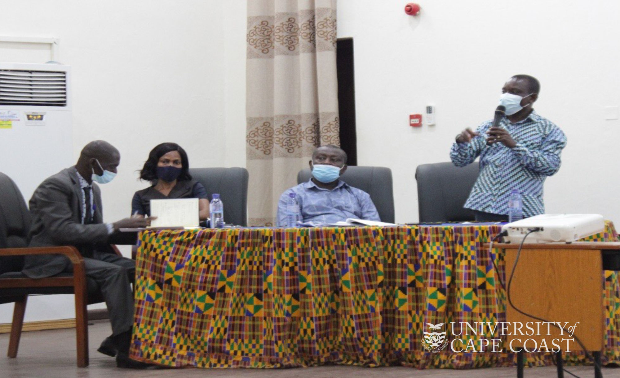 : Professor Eric Anane presenting on the topic ‘moderation of exams questions’