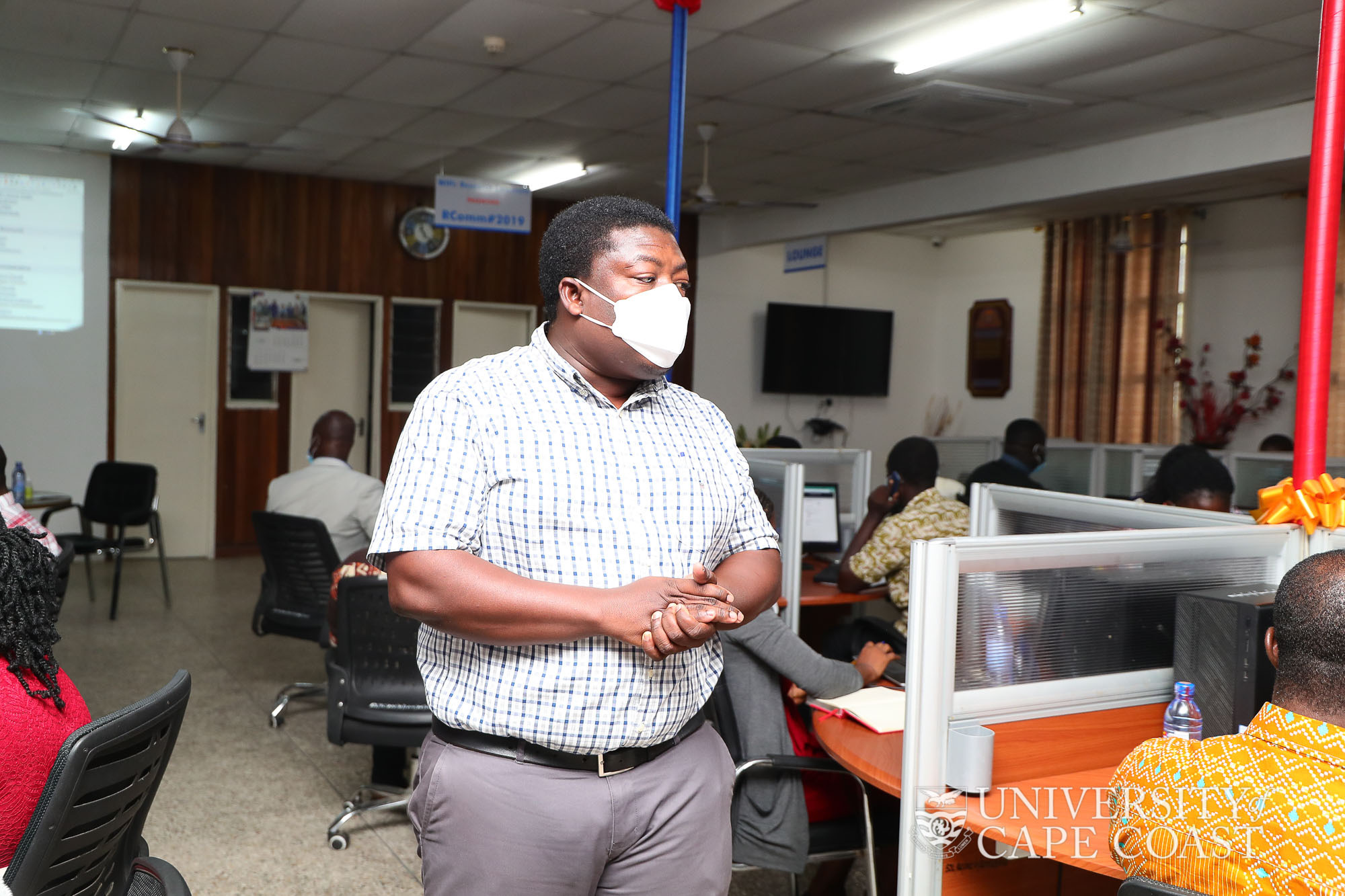 Mr Henry Atsu Agbodza instructing the students. Mr Henry Atsu Agbodza instructing the students.