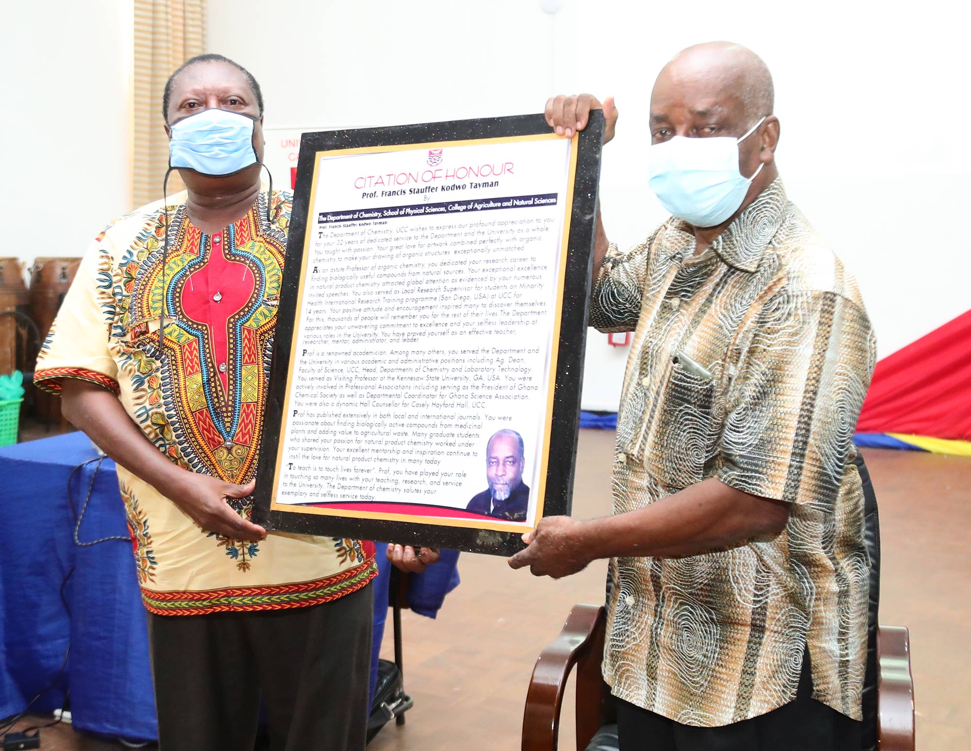 Prof. Francis Stauffer Kodwo Tayman The three retired professors