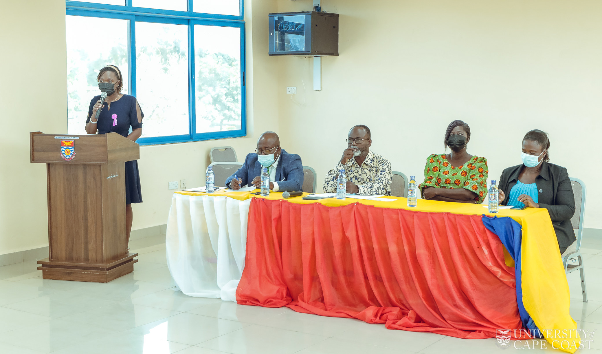 Secretary of the UCC 60 planning committees Mrs Priscilla Baaba Bansah addressing the sub-committee nominees