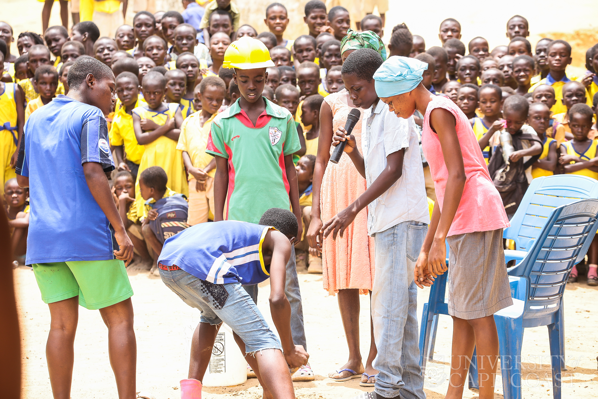 Students of Abuesi Methodist Church performing at the programme