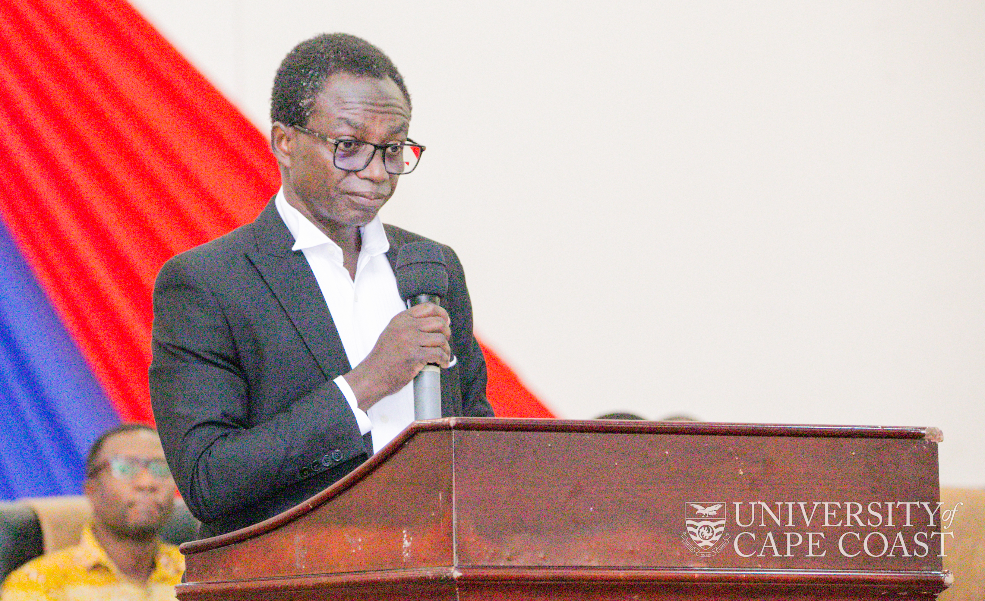 Dean of Faculty of Social Sciences, Prof. Akwasi Kumi-Kyereme, speaking at the Dean's Awards