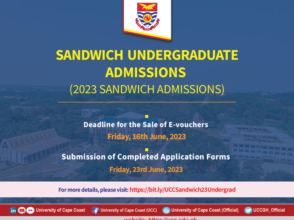 APPLICATIONS FOR ADMISSION INTO SANDWICH UNDERGRADUATE/DIPLOMA/CERTIFICATE PROGRAMMES (2023 SANDWICH ADMISSIONS) ANNOUNCEMENT