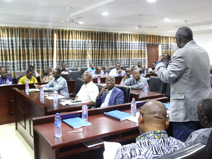 Prof. Mamadou Diallo speaking at the interaction session