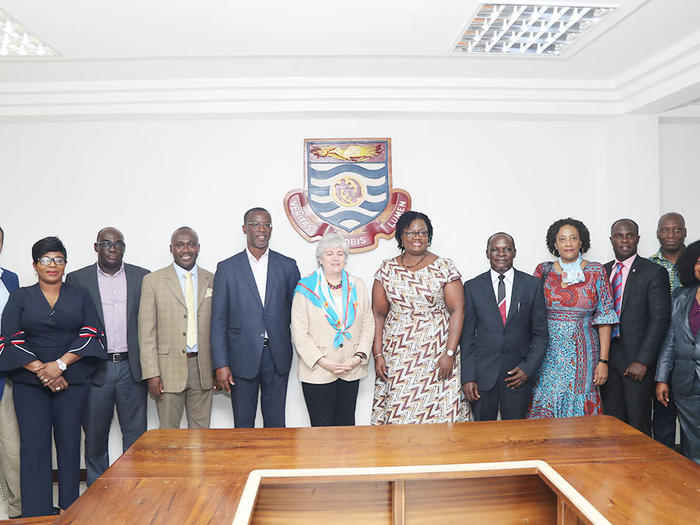 The American Ambassador with the Pro VC and other officials of the University