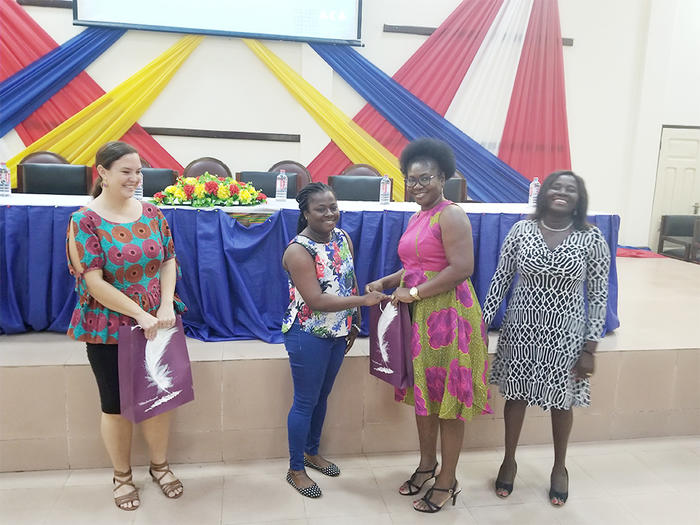 Presentation of prizes to a participant Presentation of prizes to a participant