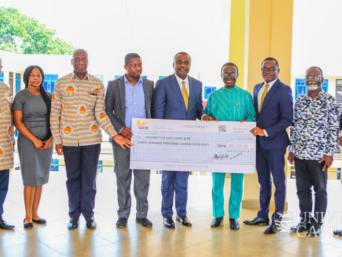 Group photograph of GCB bank and UCC officials Group photograph of GCB bank and UCC officials