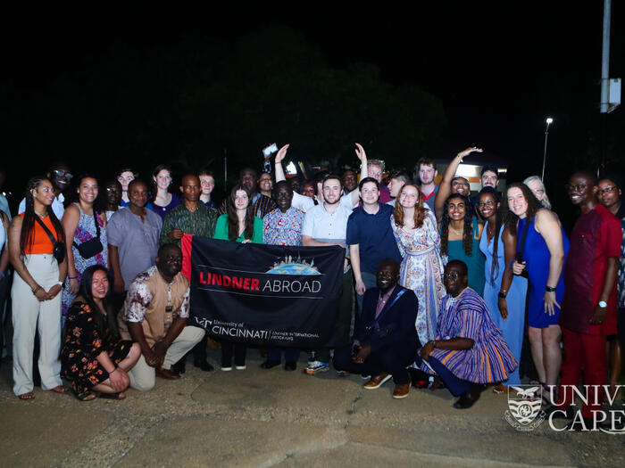Students and officials of UC with the Vice-Chancellor and some office holders of UCC