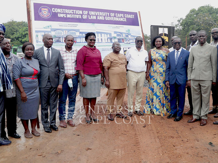 Participants of the sod-cutting ceremony
