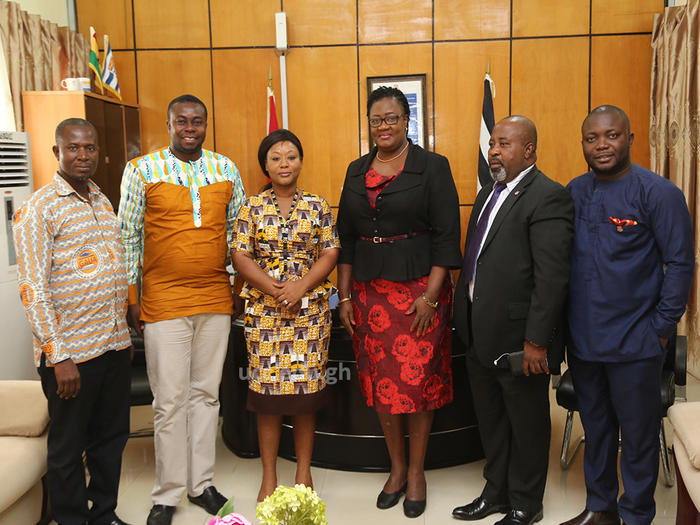 The GNPC representative, Mrs. Irene Asiama (3rd left) with the Pro Vice-Chancellor, Prof. Dora Edu-Buandoh and other officials of the University The GNPC representative, Mrs. Irene Asiama (3rd left) with the Pro Vice-Chancellor, Prof. Dora Edu-Buandoh and other officials of the University