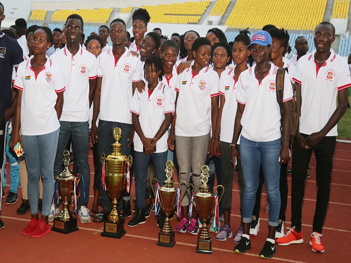 UCC Wins 8th GUSA Games UCC team with trophies won at the 8th Mini GUSA Games
