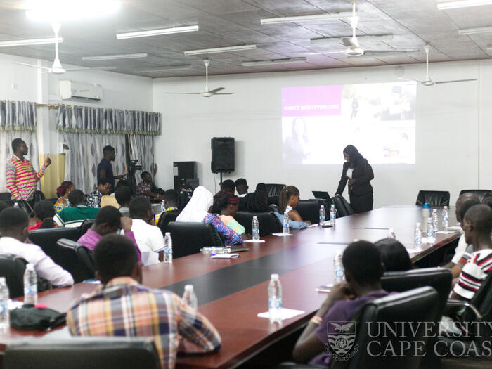 Prof. Elizabeth Capaldi taking her turn at the seminar