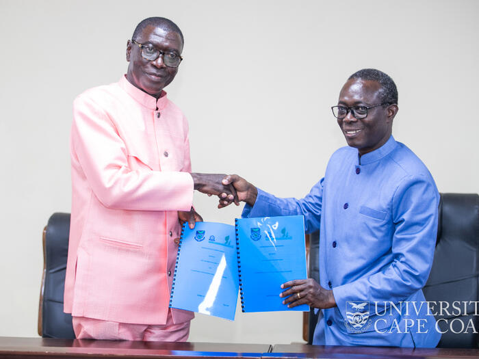 Chief Executive Officer, Prof. Samuel Ato Duncan and Vice-Chancellor, Prof Johnson Nyarko Boampong