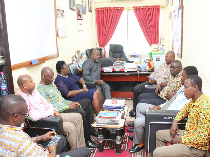 Pro Vice-Chancellor pays familiarisation Visit to Some Offices Pro Vice-Chancellor interacting with staff of the Directorate of Internal Audit
