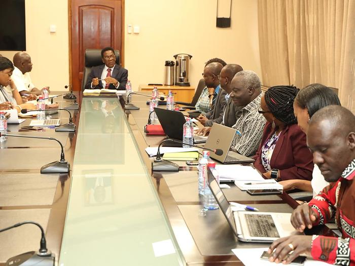 Prof. Kojo Yankah with the delegation from RUFORUM Secretariat