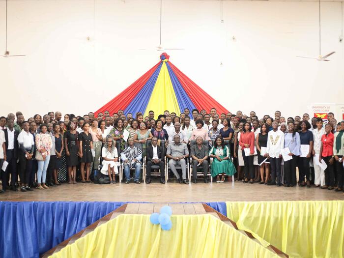 Awardees with senior members of the Faculty