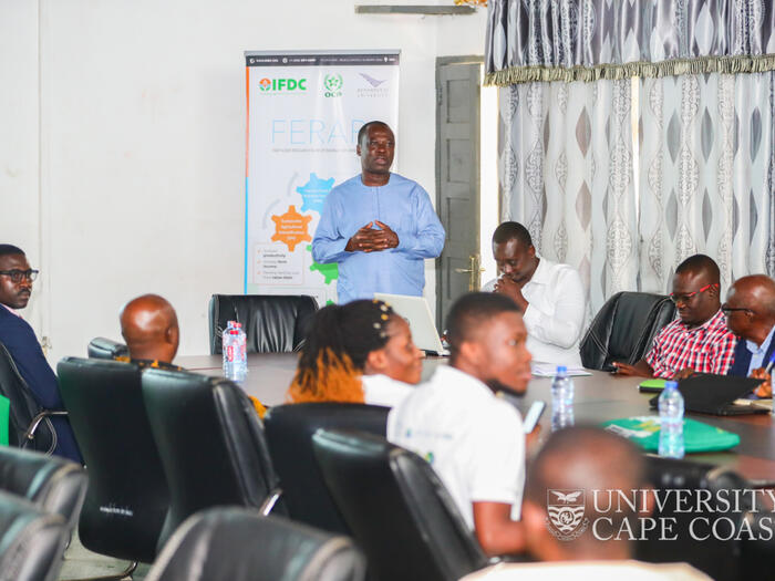 Prof. Kwame Agyei Frimpong making a presentation at the programme