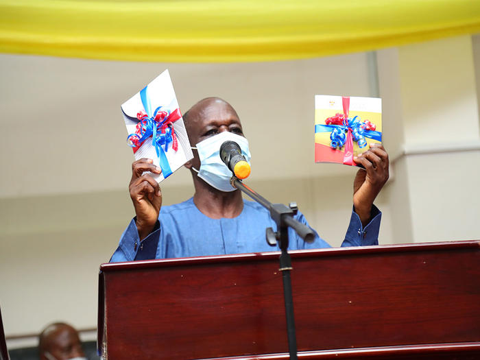 Dr. Paul Efah launching the two documents