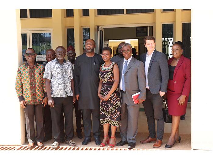 The Minister for Education with the dignitaries