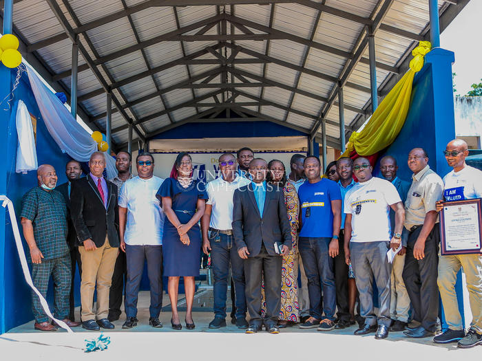 Representatives of Vanguard Assurance Company Limited with the Pro Vice-Chancellor, Prof. Mrs. Rosemond Boohene and some members of staff of the Transport Section of University of Cape Coast