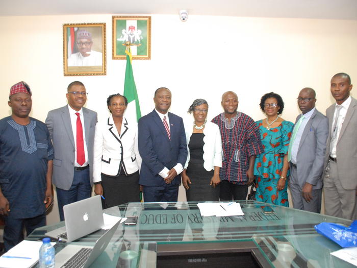 The IEPA delegation with Permanent Secretary and other Senior officials of the Ministry in Abuja The IEPA delegation with Permanent Secretary and other Senior officials of the Ministry in Abuja
