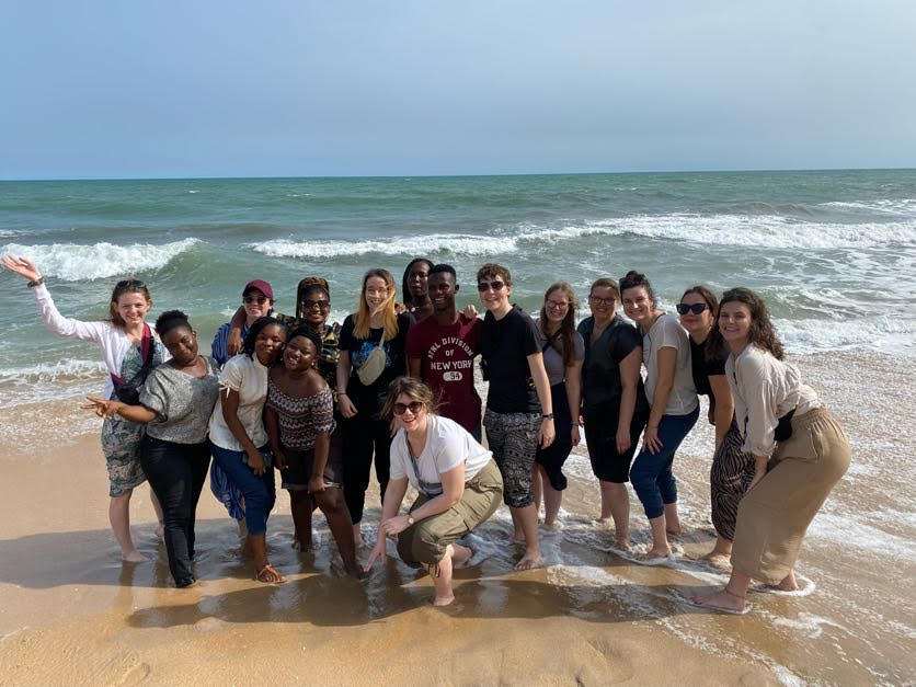 Some of the students on a recreational visit